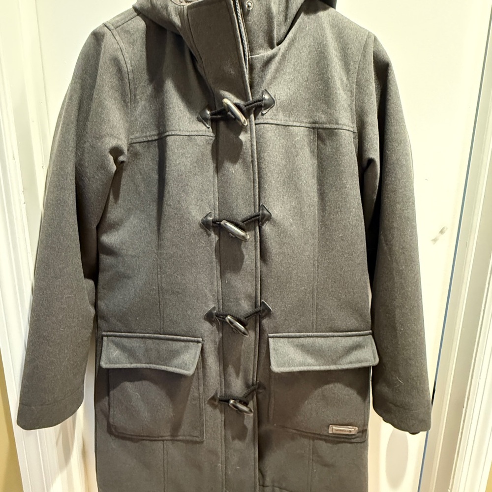 Merrell Jacket With Orange Logo Patch On Charcoal… - image 1